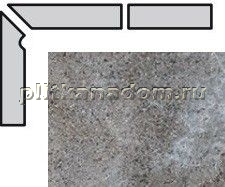 Interbau Abell 274 Серый Матовый Плинтус флорентийский Левый 8x31 см