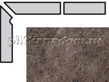 Interbau Abell 272 Серый Матовый Плинтус флорентийский Левый 8x31 см