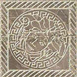 Versace Marble 240306 Tozzetto Medusa Lapp. Greca Grigio Sab Вставка 11,5x11,5 см