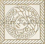 Versace Marble 240301 Tozzetto Medusa Lapp. Greca Bianco Sab Вставка 11,5x11,5 см