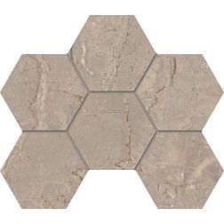 Estima Bernini BR02 Hexagon Beige Бежевая Полированная Мозаика 25x28,5 см