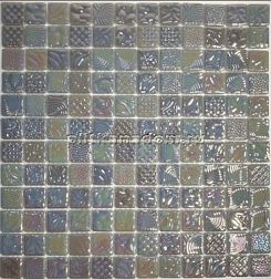 Gidrostroy Стеклянная мозаика L-035 Серая Глянцевая Рифленая 31,7x31,7 (2,5х2,5) см