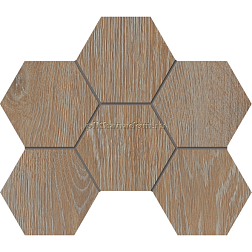 Estima Kraft Wood Rusty Beige KW01 Hexagon Бежевая Структура Мозаика 25x28,5 см